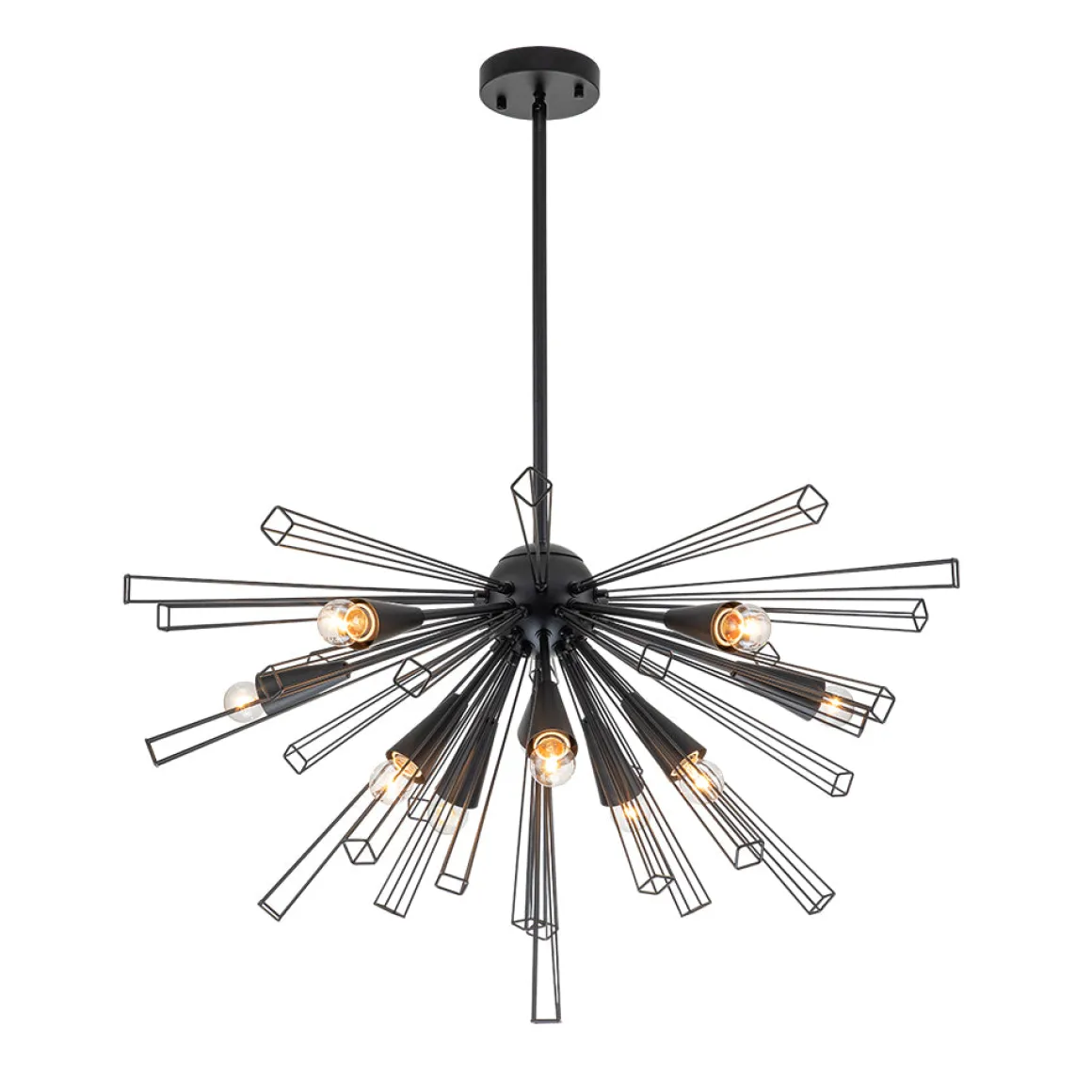 10-Light Geometric Sputnik Sunburst Chandelier