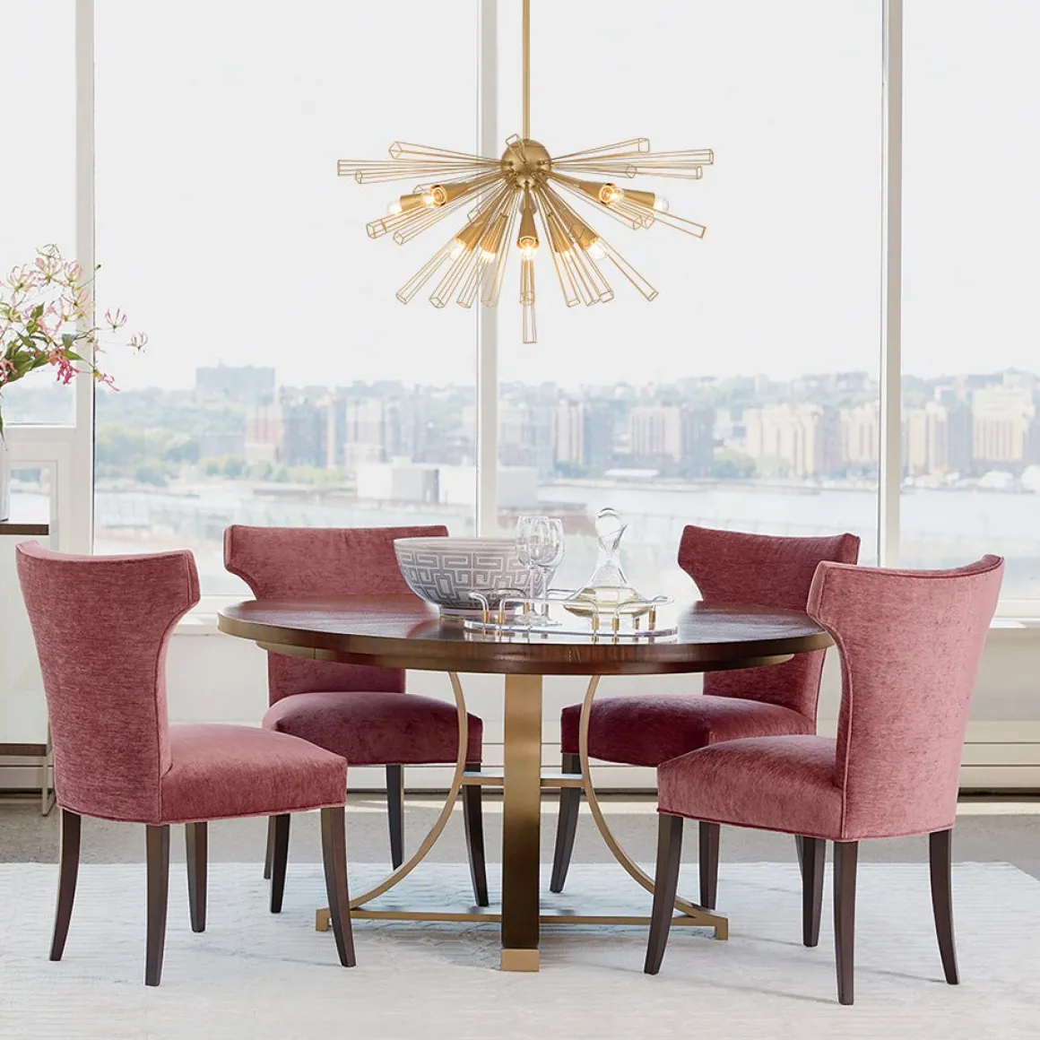 10-Light Geometric Sputnik Sunburst Chandelier
