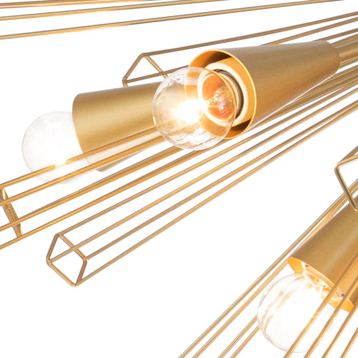 10-Light Geometric Sputnik Sunburst Chandelier