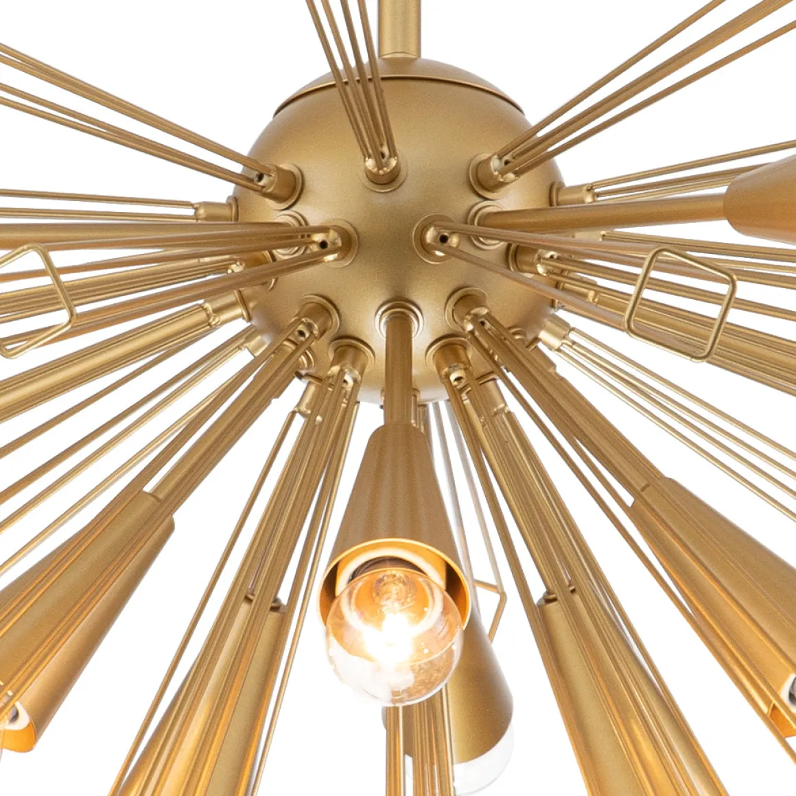 10-Light Geometric Sputnik Sunburst Chandelier