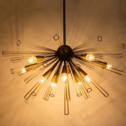 10-Light Geometric Sputnik Sunburst Chandelier