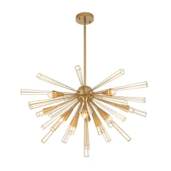10-Light Geometric Sputnik Sunburst Chandelier