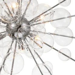 6-Light Glass Globe Bubble Sputnik Sunburst Chandelier