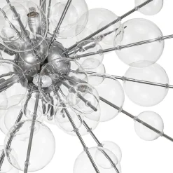 6-Light Glass Globe Bubble Sputnik Sunburst Chandelier