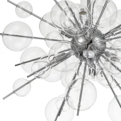 6-Light Glass Globe Bubble Sputnik Sunburst Chandelier