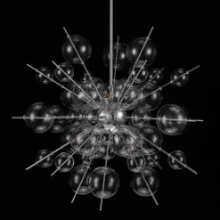 6-Light Glass Globe Bubble Sputnik Sunburst Chandelier
