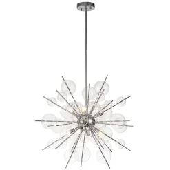 6-Light Glass Globe Bubble Sputnik Sunburst Chandelier