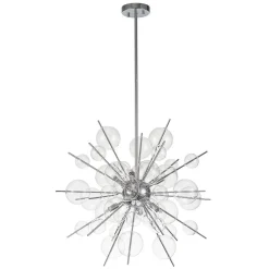 6-Light Glass Globe Bubble Sputnik Sunburst Chandelier