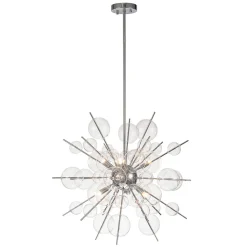 6-Light Glass Globe Bubble Sputnik Sunburst Chandelier