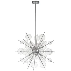 6-Light Glass Globe Bubble Sputnik Sunburst Chandelier