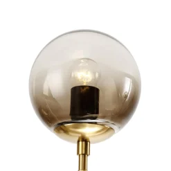 6-light Glass Globe Linear Chandelier