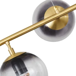 6-light Glass Globe Linear Chandelier