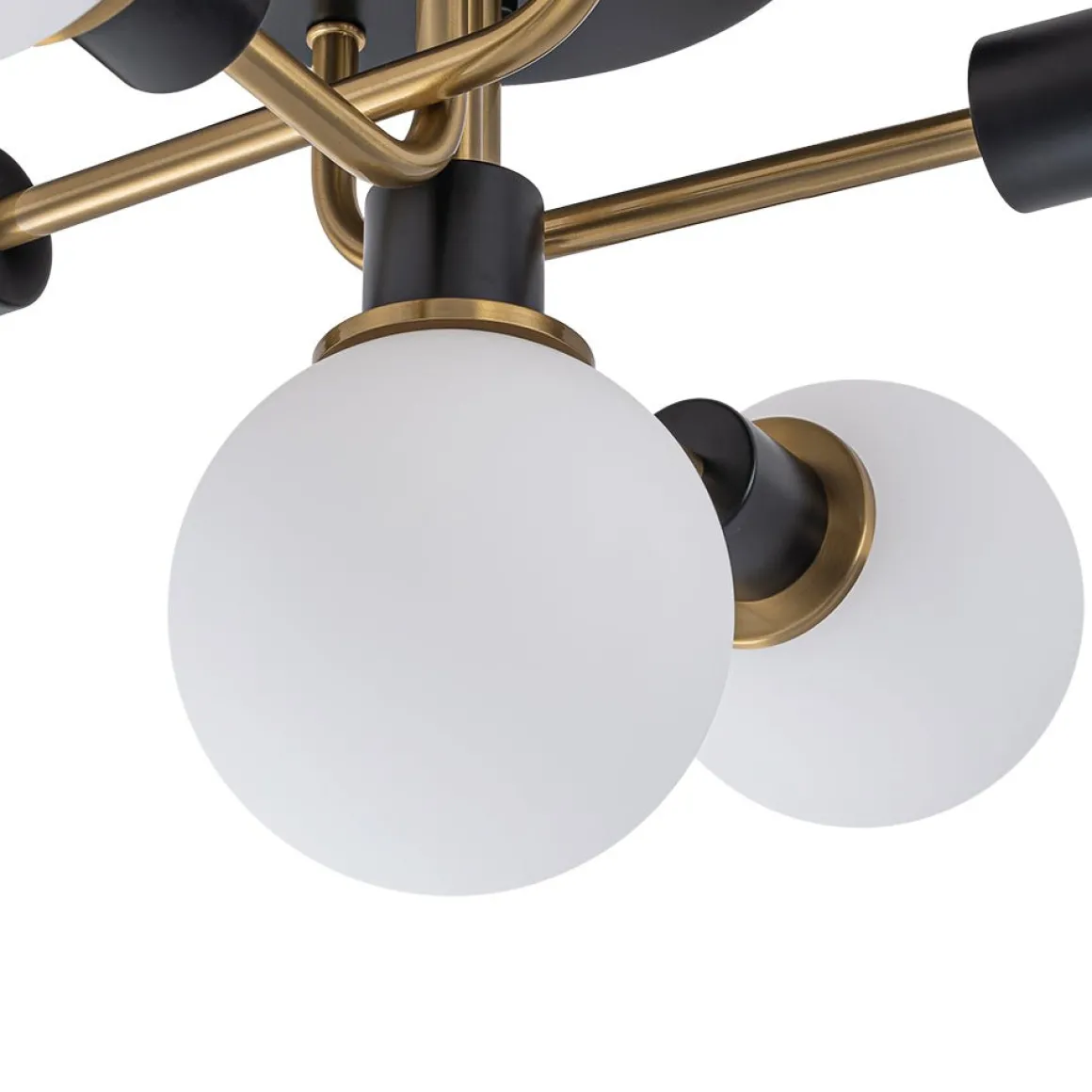 5-light Glass Globe Semi Flush Bubble Ceiling Light