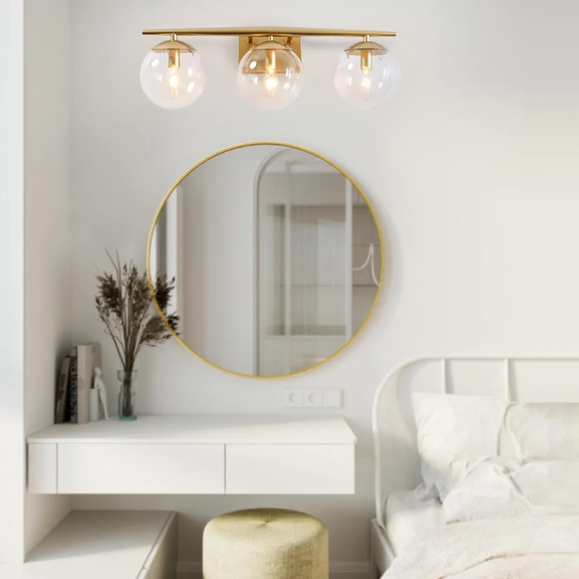 3-light Globe Vanity Wall Light