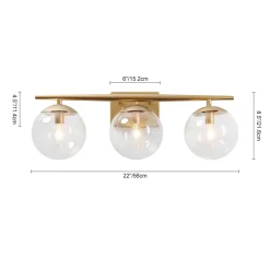 3-light Globe Vanity Wall Light