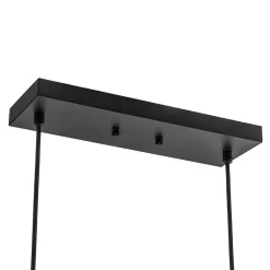 3-Light Gradual Smoked Glass Shade Linear Island Pendant