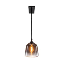 3-Light Gradual Smoked Glass Shade Linear Island Pendant