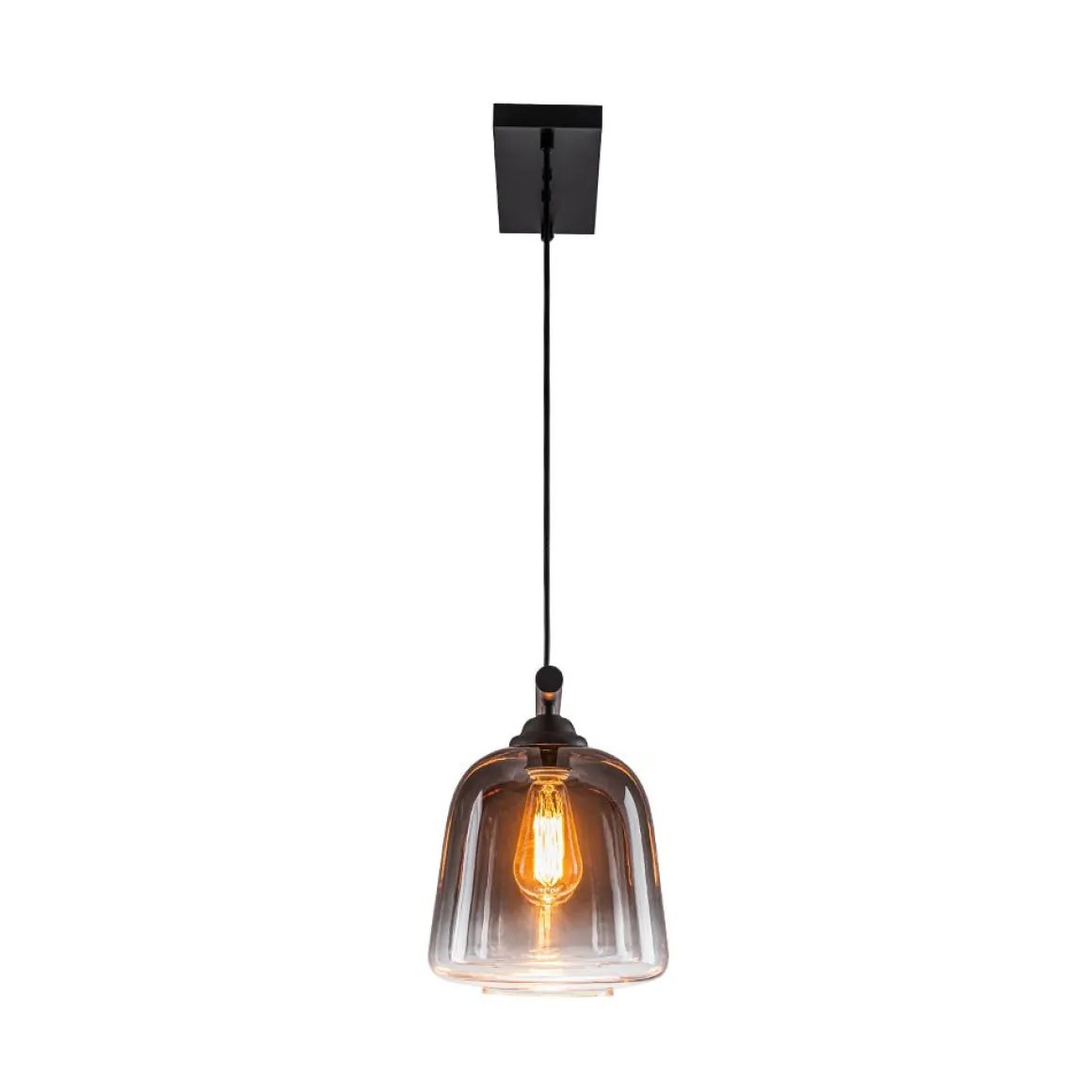 3-Light Gradual Smoked Glass Shade Linear Island Pendant
