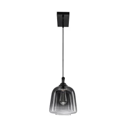 3-Light Gradual Smoked Glass Shade Linear Island Pendant