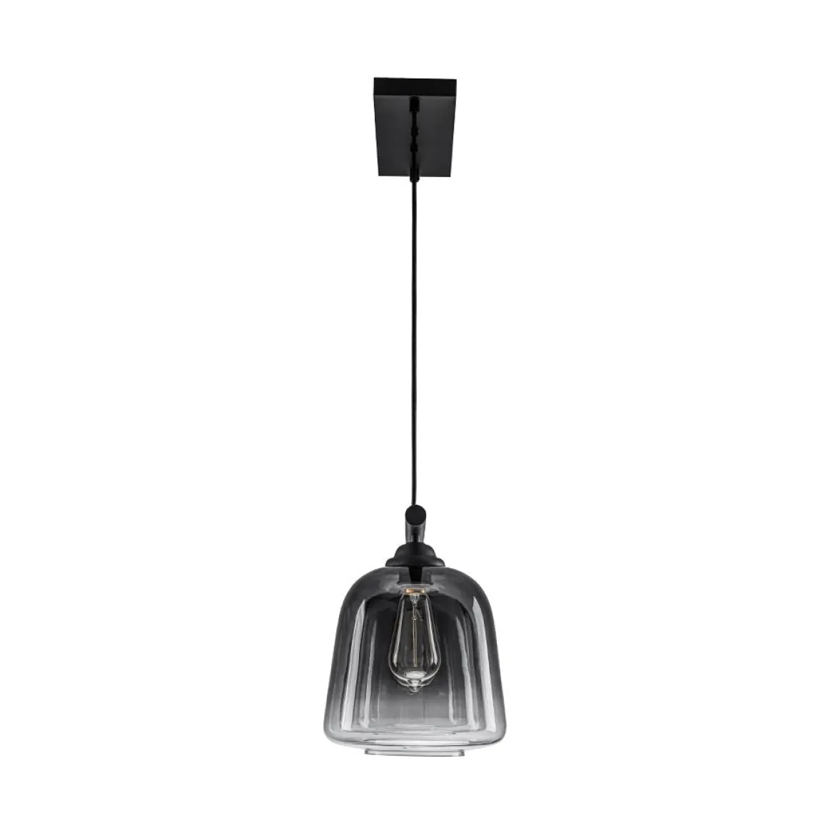 3-Light Gradual Smoked Glass Shade Linear Island Pendant
