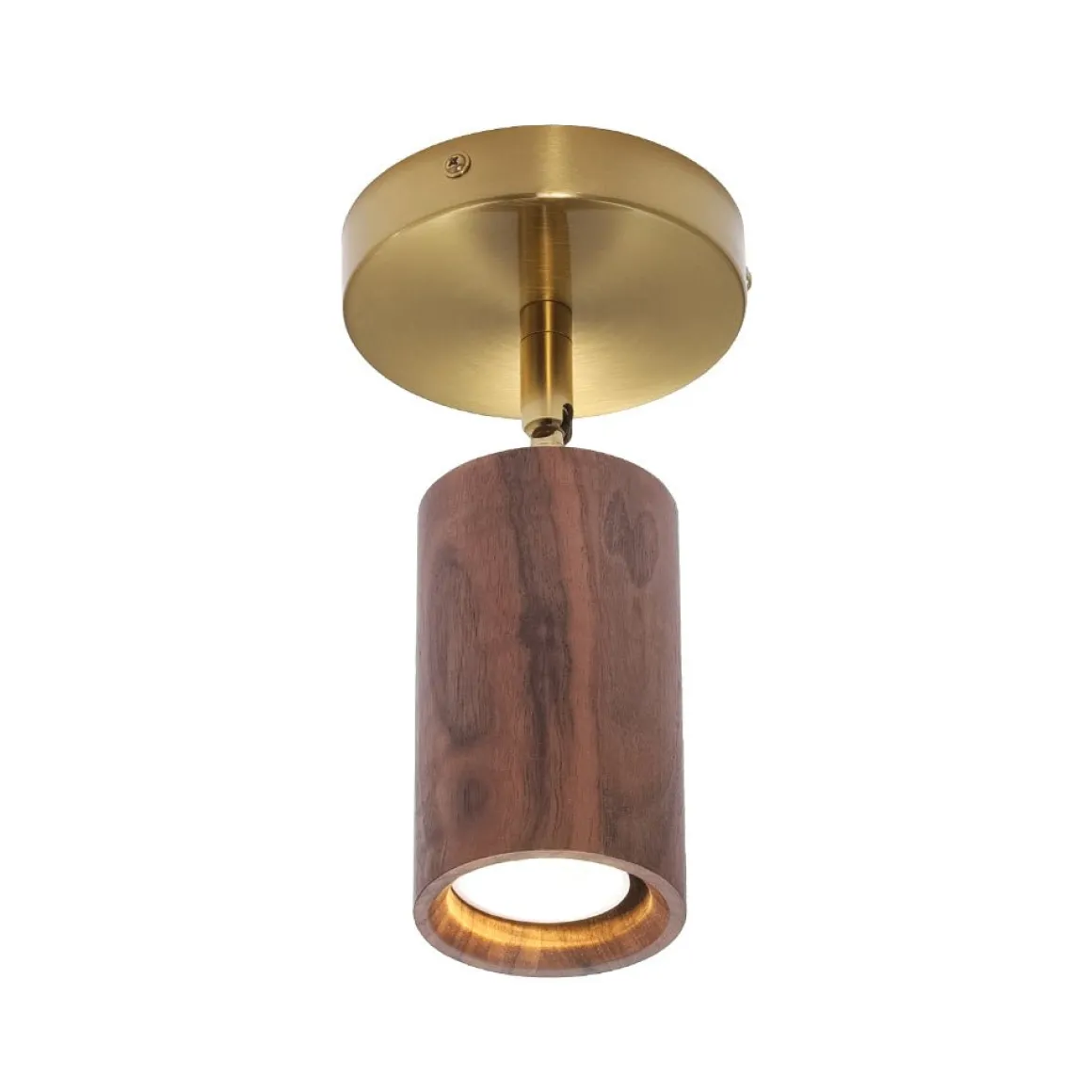 1-Light GU10 Adjustable Wooden Ceiling Spotlight Track Light