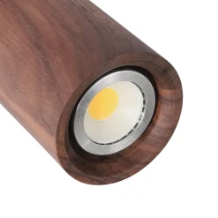 1-Light GU10 Adjustable Wooden Ceiling Spotlight Track Light