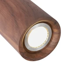 1-Light GU10 Adjustable Wooden Ceiling Spotlight Track Light
