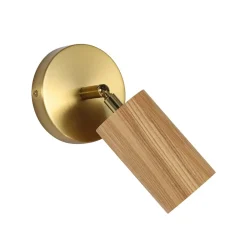 1-Light GU10 Adjustable Wooden Ceiling Spotlight Track Light