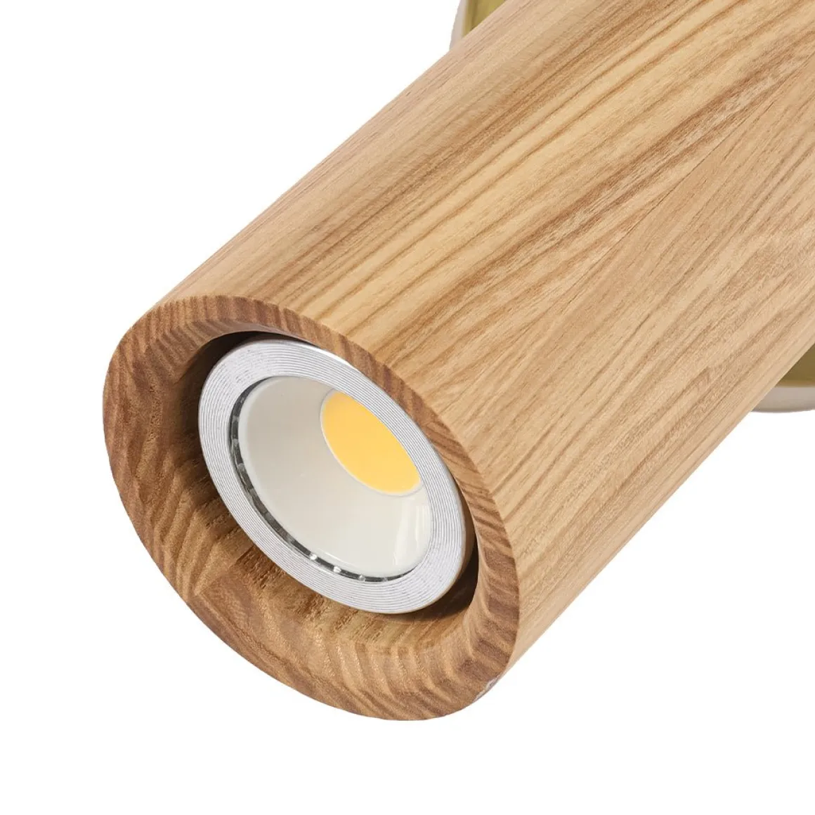1-Light GU10 Adjustable Wooden Ceiling Spotlight Track Light