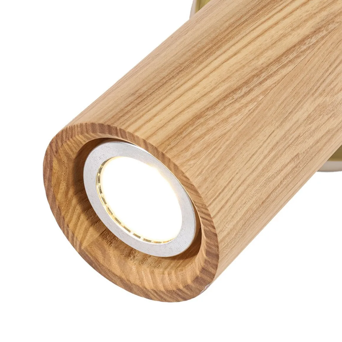 1-Light GU10 Adjustable Wooden Ceiling Spotlight Track Light