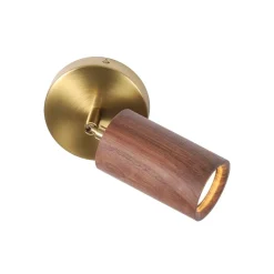 1-Light GU10 Adjustable Wooden Ceiling Spotlight Track Light