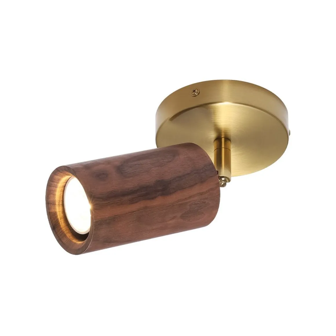 1-Light GU10 Adjustable Wooden Ceiling Spotlight Track Light