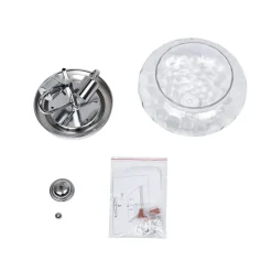 2-light Hammered Glass Flush Mount Ceiling Light