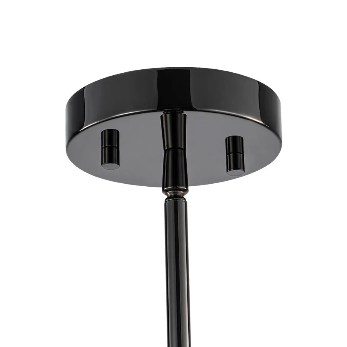 9-Light Hammered Smoked Glass Bubble Black Sputnik Chandelier