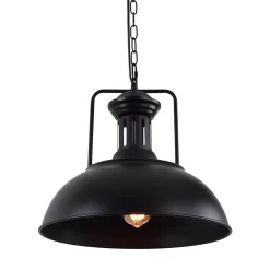 1-Light Industrial Dome Pendant Light