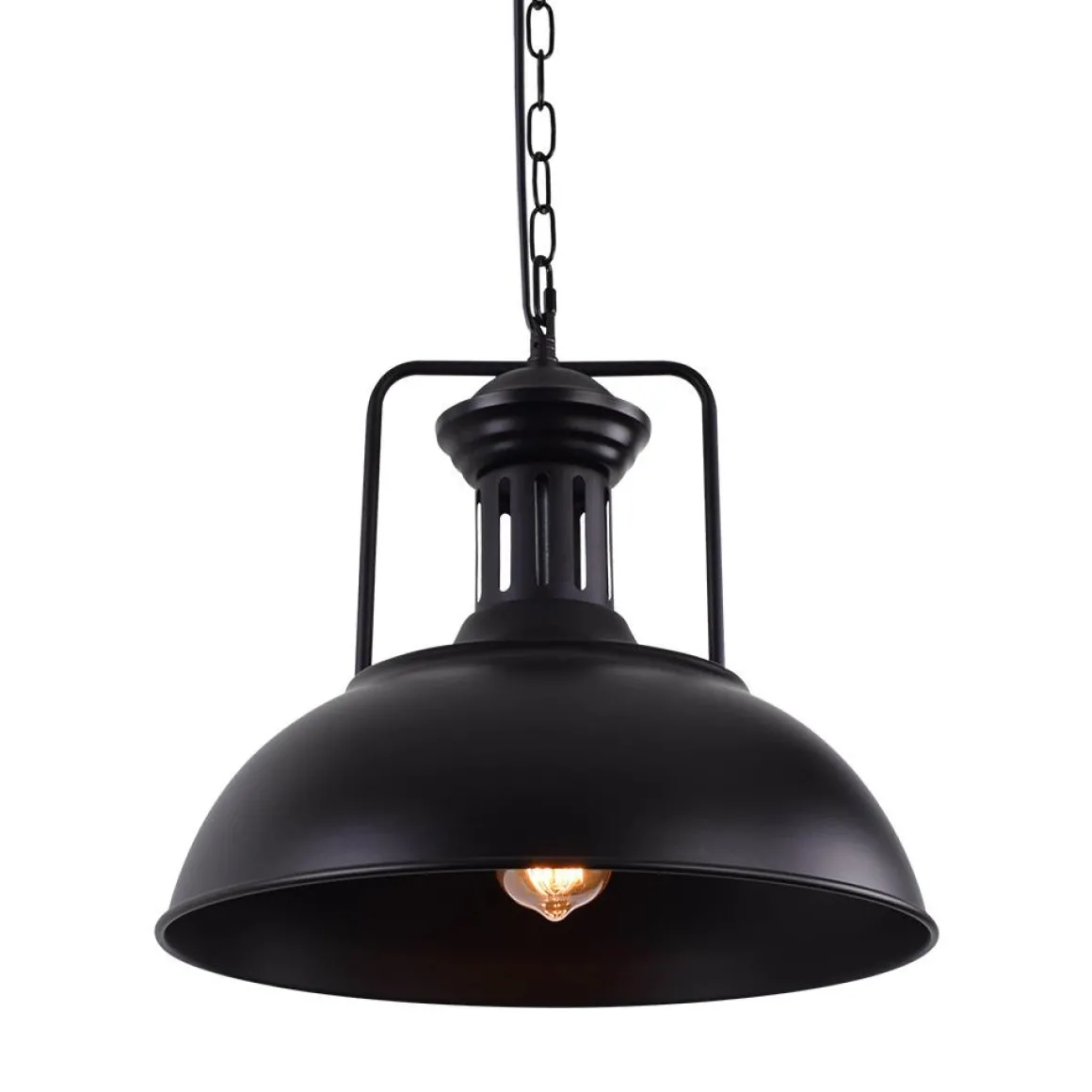 1-Light Industrial Dome Pendant Light