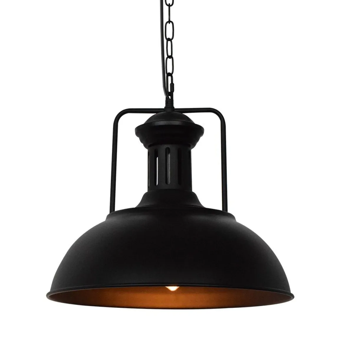 1-Light Industrial Dome Pendant Light