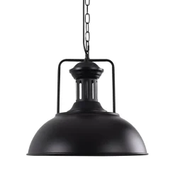 1-Light Industrial Dome Pendant Light