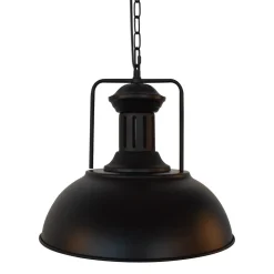 1-Light Industrial Dome Pendant Light