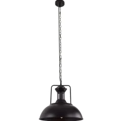 1-Light Industrial Dome Pendant Light