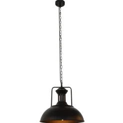 1-Light Industrial Dome Pendant Light