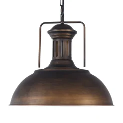 1-Light Industrial Dome Pendant Light