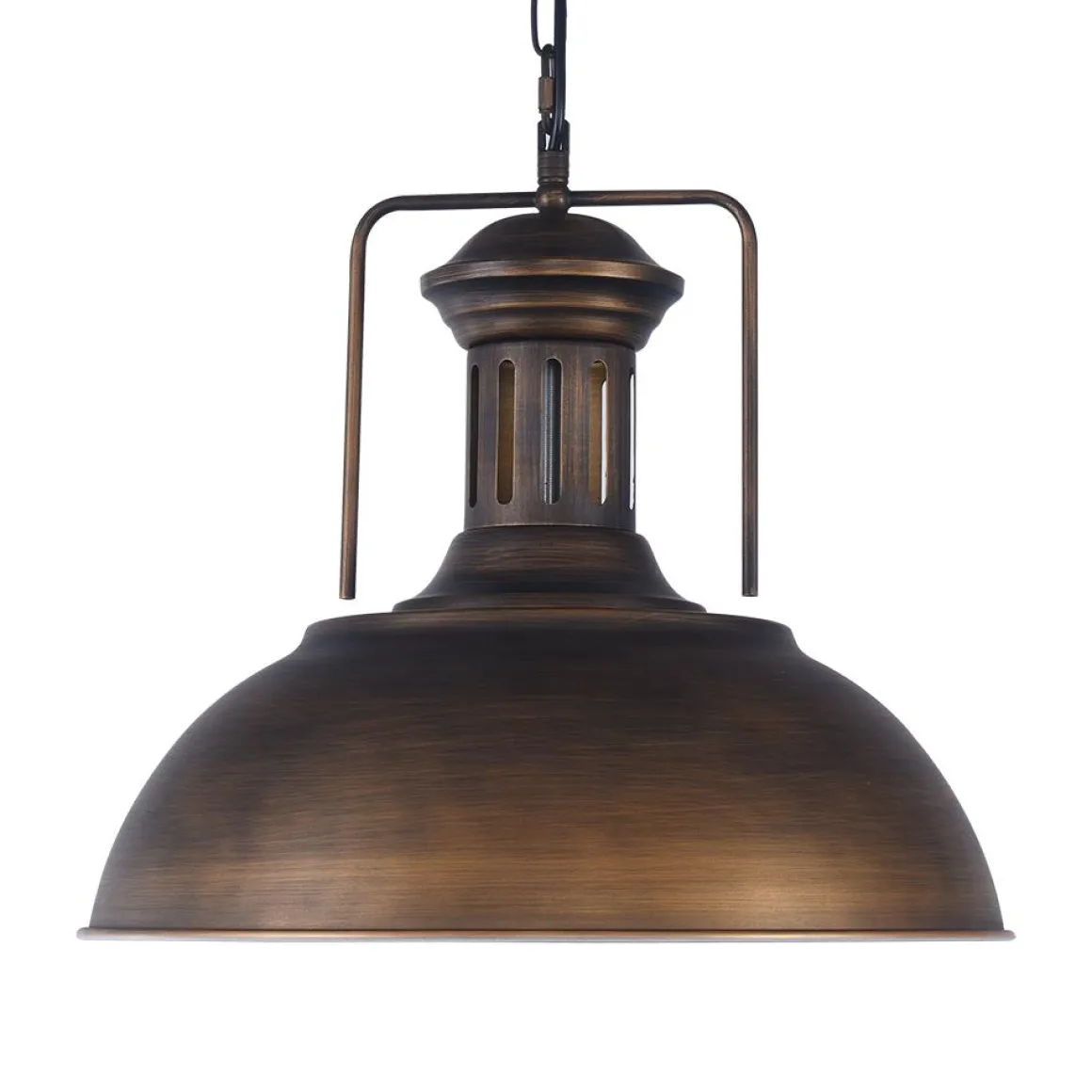 1-Light Industrial Dome Pendant Light