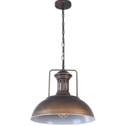 1-Light Industrial Dome Pendant Light