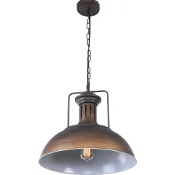 1-Light Industrial Dome Pendant Light