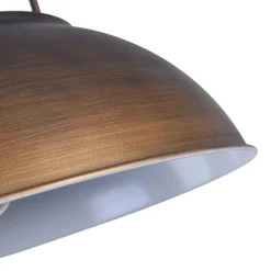 1-Light Industrial Dome Pendant Light