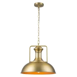 1-Light Industrial Dome Pendant Light