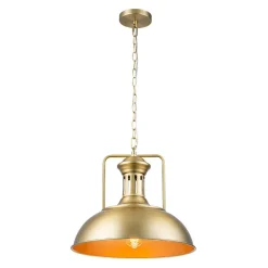 1-Light Industrial Dome Pendant Light