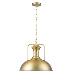 1-Light Industrial Dome Pendant Light
