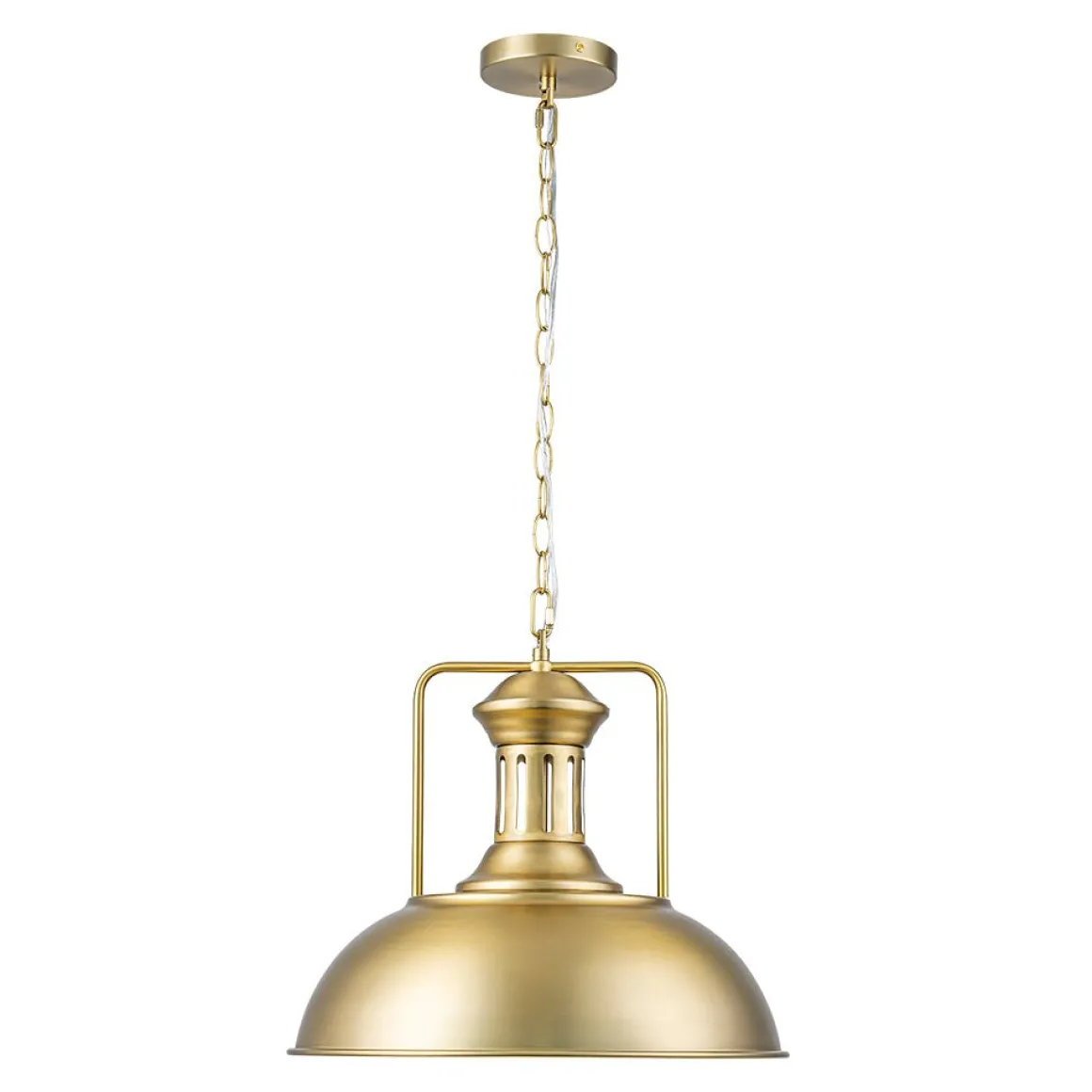 1-Light Industrial Dome Pendant Light
